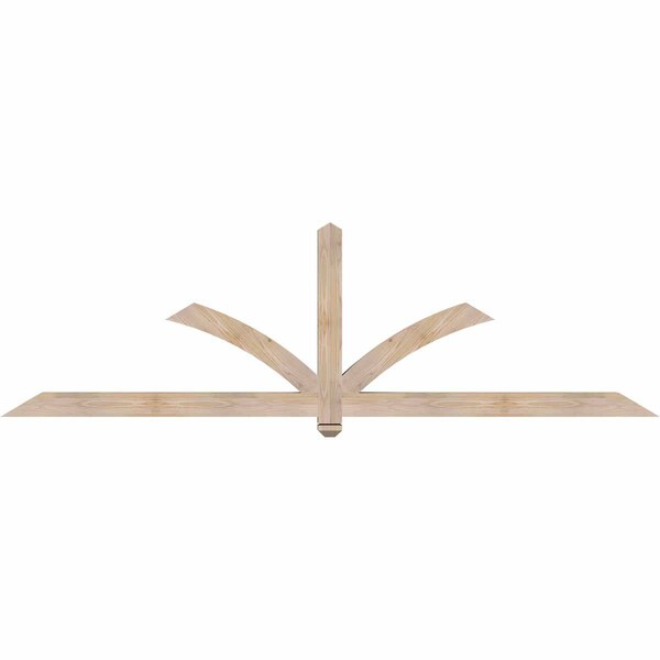 Ekena Millwork Redmond Smooth Timber Gable Bracket, Douglas Fir, 96"W x 28"H x 3 1/2"D x 3 1/2"F, 7/12 Pitch GBW096X28X0404RED00SDF - main
